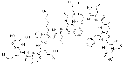 CAS 登录号：155773-76-5， N-乙酰基-L-半胱氨酰-L-丝氨酰-L-苯丙氨酰-L-缬氨酰-L-天冬氨酰胺酰-L-丝氨酰-L-alpha-谷氨酰-L-苯丙氨酰-L-亮氨酰-L-赖氨酰-L-脯氨酰-L-alpha-谷氨酰-L-缬氨酰-L-赖氨酰-L-丝氨酸