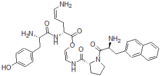 CAS#: 155919-39-4, [(Z)-2-[[(2R)-1-[(2S)-2-Amino-3-Naphthalen-2-Ylpropanoyl]Pyrrolidine-2-Carbonyl]Amino]Ethenyl] (Z,2R)-5-Amino-2-[[(2S)-2-Amino-3-(4-Hydroxyphenyl)Propanoyl]Amino]Pent-4-Enoate