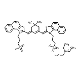 CAS#: 156054-66-9, N,N-Diethylethanaminium 3-[(2Z)-2-{[(3E)-5,5-dimethyl-3-{[1-(3-sulfonatopropyl)naphtho[1,2-d][1,3]thiazol-1-ium-2-yl]methylene}-1-cyclohexen-1-yl]methylene}naphtho[1,2-d][1,3]thiazol-1(2H)-yl]-1-propanesulfonate