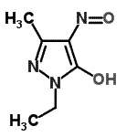 CAS 登录号：156543-42-9， 1-乙基-3-甲基-4-亚硝基-1H-吡唑-5-醇