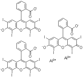 CAS#: 15790-05-3, Aluminium 2-(2,4,5,7-Tetraiodo-6-Oxido-3-Oxo-3H-Xanthen-9-Yl)Benzoate (2:3)