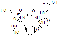 CAS#: 158274-98-7, 2-[[3-Ethyl-11,15-Dihydroxy-13-(2-Hydroxyethylsulfinyl)-3,7-Dimethyl-10-Methylamino-6,9-Dioxo2-Oxa-5,8-Diazabicyclo[10.3.1]Hexadeca-1(15),12(16),13-Triene-4-Carbonyl]Amino]Acetic Acid