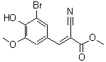 CAS 登录号：158532-02-6， (2E)-3-(3-溴-4-羟基-5-甲氧基苯基)-2-氰基丙烯酸甲酯