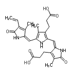 CAS#: 158598-18-6, 3-[(2E)-2-({3-(2-Carboxyethyl)-4-Methyl-5-[(E)-(3-Methyl-5-Oxo-4-Vinyl-1,5-Dihydro-2H-Pyrrol-2-Ylidene)Methyl]-1H-Pyrrol-2-Yl}Methylene)-4-Methyl-5-Oxo-2,5-Dihydro-1H-Pyrrol-3-Yl]Propanoic Acid