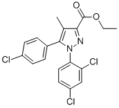 CAS 登录号：158941-22-1， 5-(4-氯苯基)-1-(2,4-二氯苯基)-4-甲基-1H-吡唑-3-羧酸乙酯