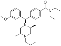 CAS 登录号：159860-31-8， 4-[(R)-[(2S,5R)-2,5-二甲基-4-丙基哌嗪-1-基]-(3-甲氧基苯基)甲基]-N,N-二乙基苯甲酰胺
