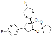 CAS 登录号：159911-27-0， (4aS,7aS)-6,7a-二(4-氟苯基)螺[4a,7-二氢环戊烯并[E][1,2,4]三喔星-3,1'-环戊烷]