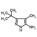 CAS#: 159976-74-6, 4-Methyl-3-(2-Methyl-2-Propanyl)-1H-Pyrazol-5-Amine