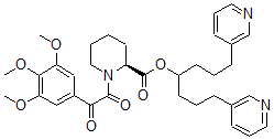 CAS 登录号：159997-94-1， 1,7-二(吡啶-3-基)庚烷-4-基(2S)-1-[2-氧代-2-(3,4,5-三甲氧基苯基)乙酰基]哌啶-2-羧酸酯