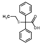 CAS#: 16036-85-4, (Ethylsulfanyl)(Diphenyl)Acetic Acid