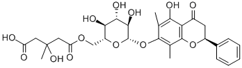 CAS#: 161161-69-9, 3-Hydroxy-3-Methyl-5-Oxo-5-[[(2R,3S,4S,5R,6S)-3,4,5-Trihydroxy-6-[(2S)-5-Hydroxy-6,8-Dimethyl-4-Oxo-2-Phenylchroman-7-Yl]Oxyoxan-2-Yl]Methoxy]Pentanoic Acid