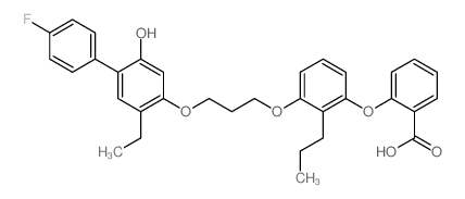CAS#: 161172-51-6, 2-[3-[3-[2-Ethyl-4-(4-Fluorophenyl)-5-Hydroxyphenoxy]Propoxy]-2-Propylphenoxy]Benzoic Acid