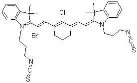CAS#: 162411-24-7, 2-[2-[2-Chloro-3-[2-[1,3-Dihydro-1-(3-Isothiocyanatopropyl)-3,3-Dimethyl-2H-Indol-2-Ylidene]Ethylidene]-1-Cyclohexen-1-Yl]Ethenyl]-1-(3-Isothiocyanatopropyl)-3,3-Dimethyl-3H-Indolium Bromide (1:1)