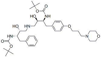 CAS#: 162539-73-3, Tert-Butyl N-[(2S,3R)-3-Hydroxy-4-[[(2R,3S)-2-Hydroxy-3-[(2-Methylpropan-2-Yl)Oxycarbonylamino]-4-Phenylbutyl]Amino]-1-[4-(3-Morpholin-4-Ylpropoxy)Phenyl]Butan-2-Yl]Carbamate