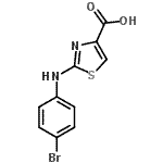 CAS 登录号：165682-80-4， 2-[(4-溴苯基)氨基]-1,3-噻唑-4-羧酸