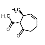 CAS 登录号：166825-87-2， (2S,3S)-2-乙酰基-3-甲基-4-环庚烯-1-酮