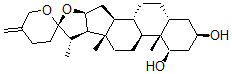 CAS 登录号：16683-27-5， 5beta-螺甾-25(27)-烯-1beta,3beta-二醇