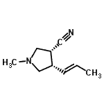 CAS 登录号：166832-86-6， (3R,4S)-1-甲基-4-[(1E)-1-丙烯-1-基]-3-吡咯烷甲腈
