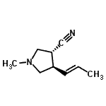 CAS 登录号：167074-93-3， (3R,4R)-1-甲基-4-[(1E)-1-丙烯-1-基]-3-吡咯烷甲腈