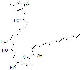 CAS#: 167172-79-4, 5-Methyl-3-[2,8,10,13-Tetrahydroxy-13-[5-(1-Hydroxytridecyl)Oxolan-2-Yl]Tridecyl]-5H-Furan-2-One