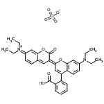 CAS 登录号：168206-21-1， (3Z)-3-[4-(2-羧基苯基)-7-(二乙基氨基)-2H-苯并吡喃-2-亚基]-N,N-二乙基-2-氧代-2,3-二氢-7H-苯并吡喃-7-亚氨鎓高氯酸盐