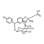 CAS#: 168844-26-6, {4-[(2-Carboxy-2-propanyl)oxy]phenyl}(4-chlorophenyl)methyl hexopyranosiduronic acid