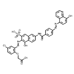 CAS#: 16894-30-7, 2-[4-Chloro-2-[[1-Hydroxy-6-[[4-[(8-Hydroxy-5-Quinolyl)Azo]Benzoyl]Amino]-3-Sulfo-2-Naphthyl]Azo]Phenoxy]Acetic Acid
