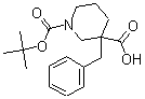 CAS 登录号:170838-83-2, 3-(苯基甲基)-1,3-哌啶二羧酸 1-叔丁酯