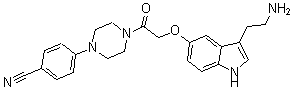 CAS#: 170912-52-4, 4-[4-[2-[[3-(2-Aminoethyl)-1H-Indol-5-Yl]Oxy]Acetyl]-1-Piperazinyl]-Benzonitrile