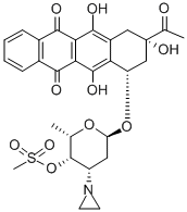 CAS#: 171047-47-5, [(2S,3S,4S,6R)-6-[[(1S,3S)-3-Acetyl-3,5,12-Trihydroxy-6,11-Dioxo-2,4-Dihydro-1H-Tetracen-1-Yl]Oxy]-4-(Aziridin-1-Yl)-2-Methyloxan-3-Yl] Methanesulfonate
