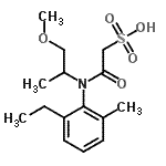 CAS#: 171118-09-5, 2-[(2-Ethyl-6-Methylphenyl)(1-Methoxy-2-Propanyl)Amino]-2-Oxoethanesulfonic Acid