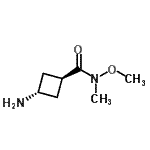 CAS 登录号：171549-88-5， 反式-3-氨基-N-甲氧基-N-甲基环丁烷甲酰胺