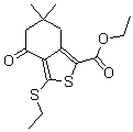 CAS 登录号：172516-43-7， 3-(乙硫基)-4,5,6,7-四氢-6,6-二甲基-4-氧代-苯并[c]噻吩-1-羧酸乙酯