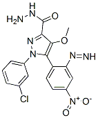 CAS 登录号：172701-54-1， 1-(3-氯苯基)-4-甲氧基-5-(4-硝基苯基)偶氮吡唑-3-甲酰肼