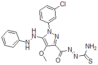 CAS#: 172701-56-3, N-Carbamothioylimino-1-(3-Chlorophenyl)-4-Methoxy-5-(2-Phenylhydrazinyl)Pyrazole-3-Carboxamide