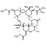 CAS#: 173107-74-9, (1S,3S,5Z,7R,8E,11R,13Z,15S,17R,21R,23R,25S)-1,11,21-Trihydroxy-17-[(1R)-1-Hydroxyethyl]-5,13-Bis(2-Methoxy-2-Oxoethylidene)-10,10,26,26-Tetramethyl-19-Oxo-18,27,28,29-Tetraoxatetracyclo[21.3.1.1<Sup>3,7</Sup> .1<Sup>11,15</Sup>]Nonacos-8-En-25-Yl 2,2-Dimethylpropanoate