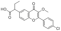 CAS#: 173469-89-1, 2-[2-(4-Chlorophenyl)-3-Methoxy-4-Oxochromen-6-Yl]Butanoic Acid