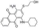 CAS 登录号：17362-05-9， 1-氨基-4-(环己基氨基)-2-[(2-羟基乙基)硫代]蒽醌