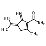 CAS 登录号：17424-07-6， (4Z)-4-(1-羟基乙亚基)-5-亚氨基-2-甲基-1-环戊烯-1-甲酰胺