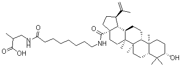 CAS 登录号：174740-51-3， 3-[[8-[[(3B)-3-羟基-28-氧代羽扇-20(29)-烯-28-基]氨基]-1-氧代辛基]氨基]-2-甲基-丙酸