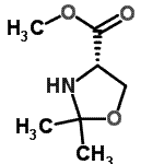 CAS 登录号：174840-02-9， 甲基(4S)-2,2-二甲基-1,3-恶唑烷-4-羧酸酯