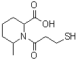 CAS#: 174909-66-1, 6-Methyl-1-(3-Sulfanylpropanoyl)-2-Piperidinecarboxylic Acid