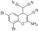 CAS#: 175136-96-6, 2-(2-Amino-6,8-Dibromo-3-Cyano-4H-1-Benzopyran-4-Yl)-Propanedinitrile