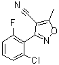 CAS#: 175204-41-8, 3-(2-Chloro-6-Fluorophenyl)-5-Methyl-1,2-Oxazole-4-Carbonitrile