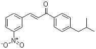 CAS 登录号：175205-30-8， 1-[4-(2-甲基丙基)苯基]-3-(3-硝基苯基)-2-丙烯-1-酮