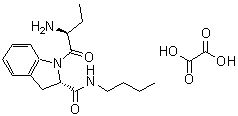 CAS 登录号：175553-48-7， (2S)-1-[(2S)-2-氨基丁烷酰基]-N-丁基-2-吲哚啉甲酰胺草酸盐(1:1)