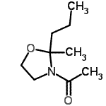 CAS 登录号：175553-49-8， 1-(2-甲基-2-丙基-1,3-恶唑烷-3-基)乙酮