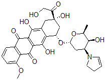 CAS#: 175795-76-3, (7S,9S)-7-[(2R,4S,5S,6S)-4-(2,3-Dihydropyrrol-1-Yl)-5-Hydroxy-6-Methyloxan-2-Yl]Oxy-6,9,11-Trihydroxy-9-(2-Hydroxyacetyl)-4-Methoxy-8,10-Dihydro-7H-Tetracene-5,12-Dione