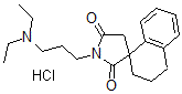 CAS 登录号:17592-97-1, N-(gamma-二乙基氨基丙基)-1,2,3,4-四氢萘-1-螺琥珀酰亚胺盐酸盐