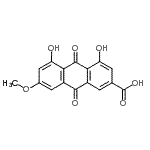 CAS#: 17636-18-9, 4,5-Dihydroxy-7-Methoxy-9,10-Dioxo-9,10-Dihydro-2-Anthracenecarboxylic Acid